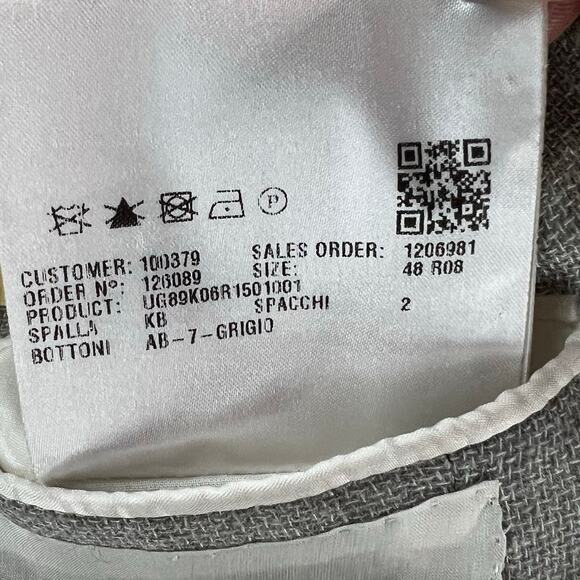 Kiton Trillion Blazer Men 38S Gray Cashmere Silk 3 Button Vented Career Italy - Picture 16 of 16